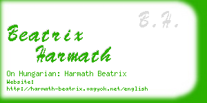 beatrix harmath business card